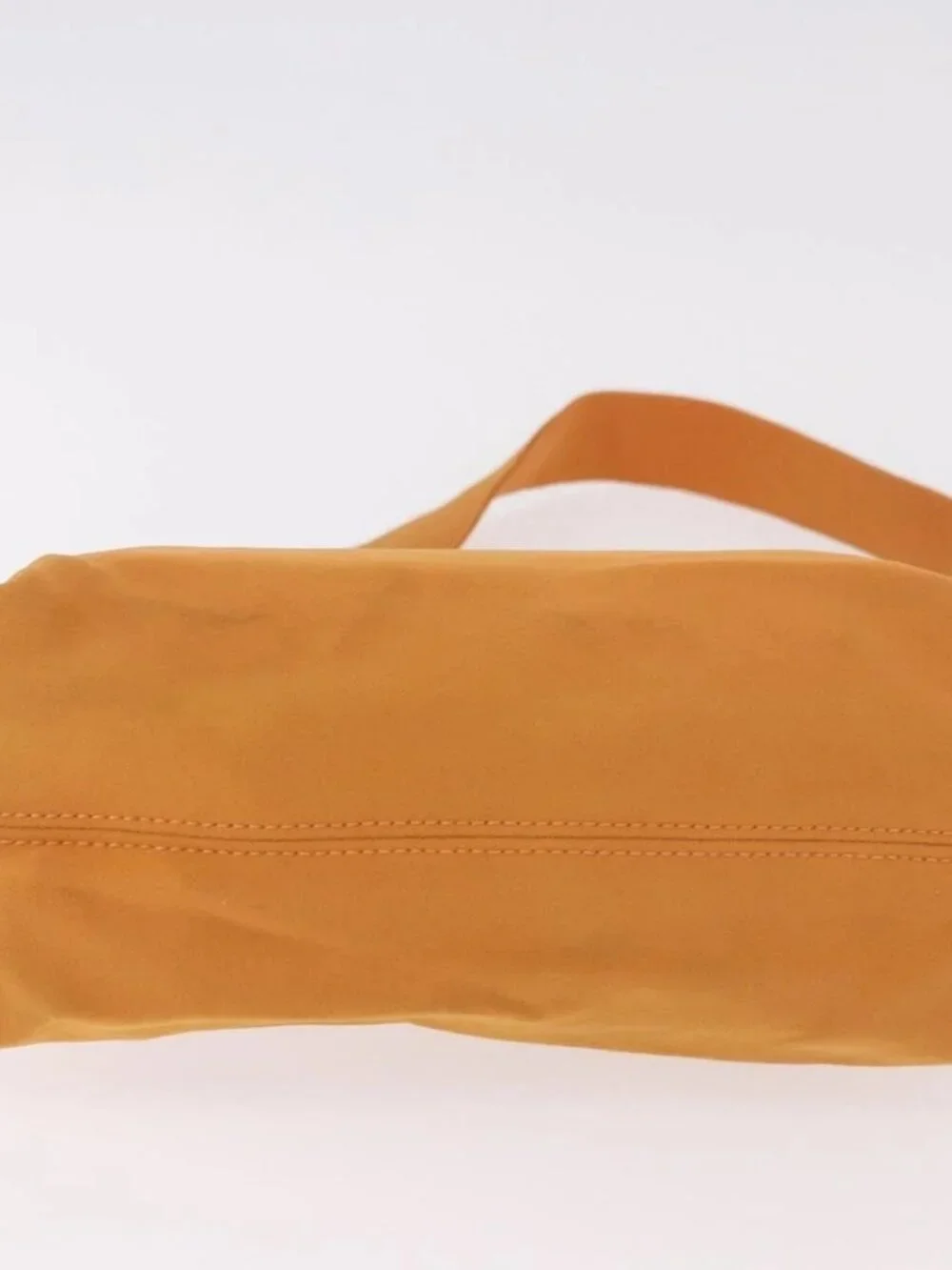 Salvatore Ferragamo Vala Hand Bag Canvas 2way Orange Silver Auth BA13480